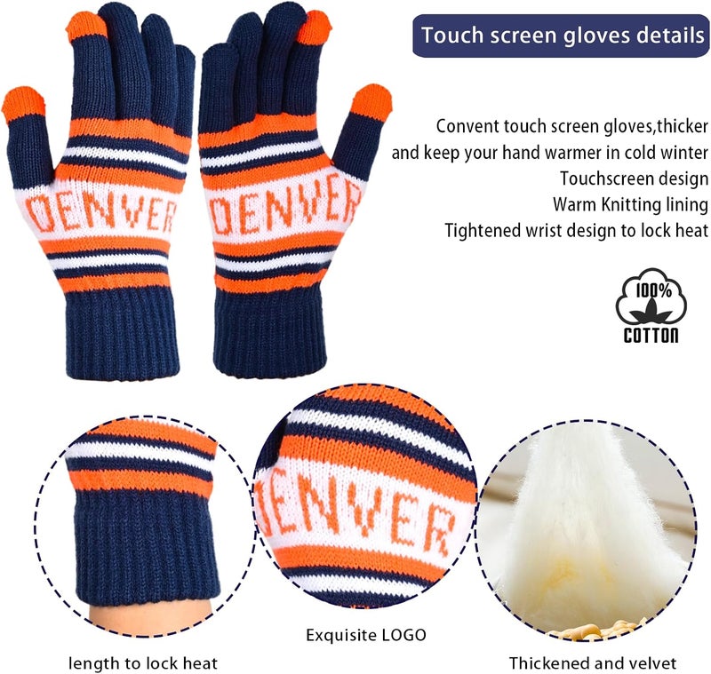 mtstaowe Vintage Classic Skull Cap Beanie Hat Cuffed Winter Hat Knit Comes with Warm Gloves Gifts for Men Women Fans - Image 3